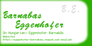 barnabas eggenhofer business card